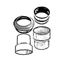 Szűkítő és bővítő idomok füstcsövekhez. Különböző alapanyagok, többféle anyagvastagság.