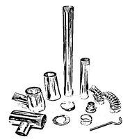 Alumínium füstcsövek 76mm-150mm átmérőig, mindenféle idomok