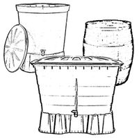 Felszíni, kerti esővíz tartályok