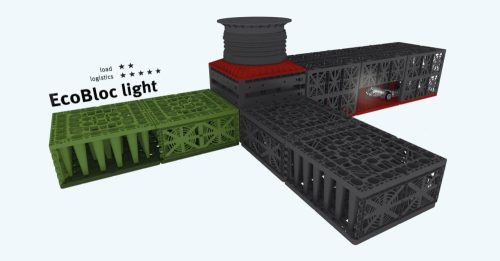 Graf Ecobloc esővízgyűjtő szikkasztó, 225 literes, környezetbarát vízmenedzsment.