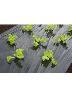 Saláta termesztés fekete talajtakaró, UV stabil, javítja a növekedési feltételeket.