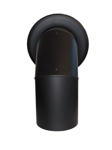 Füstcső könyök, vastag, 150 mm, 90 fok, hatékony füstirányítás.