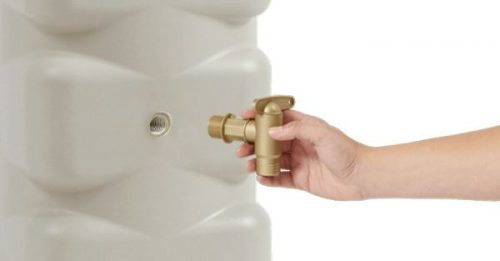 Homokbézs, 300L Graf Basic esővízgyűjtő tartály, UV-álló műanyag, könnyű szerelés, német minőség.