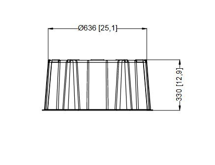 Graf Square magasító, 310 literes, magasabb pozícióból történő vízkiadás.