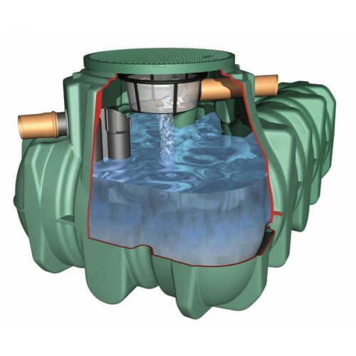 Graf Li-Lo esővízgyűjtő tartály, 5000 literes, ipari méretű esővíz tárolás.