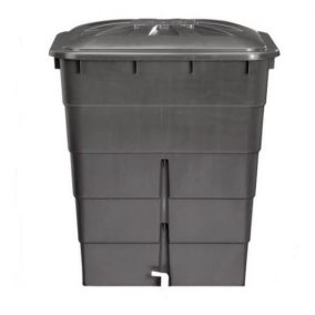 Graf esővízgyűjtő tartály Square Graphite, 300 literes, modern és letisztult.