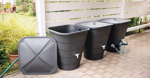 Esővízgyűjtő Ibiza 300 liter szürke, szögletes