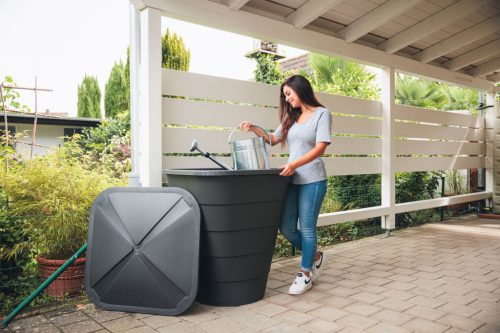 Esővízgyűjtő Ibiza 300 liter szürke, szögletes