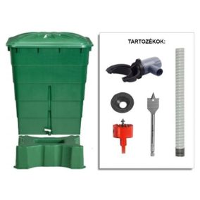 Graf Square 203 literesesővízgyűjtő szett, komplett vízgyűjtési megoldás.