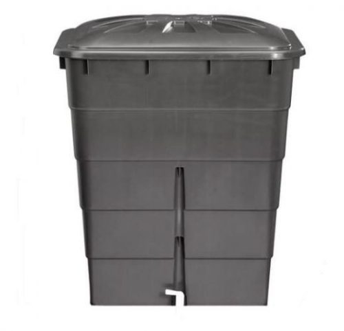 Graf esővízgyűjtő tartály szett, Square Graphite, 300 literes, elegáns vízgyűjtési készlet.