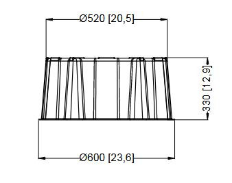 Graf esőgyűjtő magasító, 203/210 literes, víztartály alatti emelés.