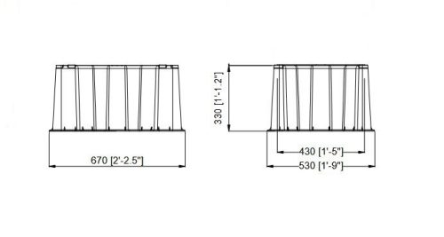 Szögletes 300 magasító méterek