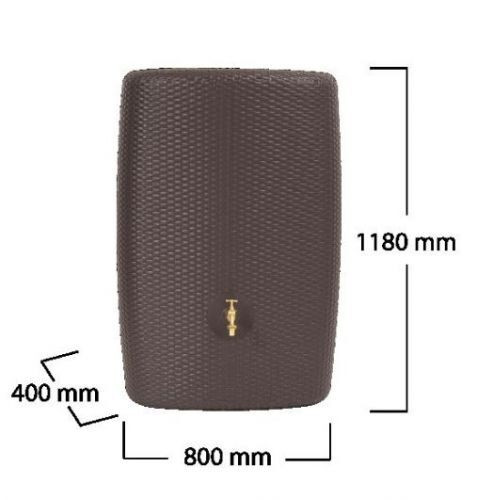 Graf esővízgyűjtő tartály Sunda, 300 literes, trópusi hangulatú kialakítás.