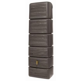Graf Slim Wood esővízgyűjtő tartály, 300L, fa hatású, UV- és időjárásálló, környezetbarát.