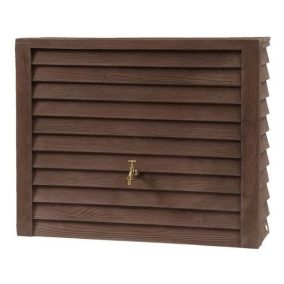 Graf esővízgyűjtő tartály Woody, 350 literes, fa hatású dizájn, természetes megjelenés.