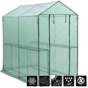 Fóliasátor, 190x186x120 cm, időjárásálló és tartós PE borítással, nagy terület.