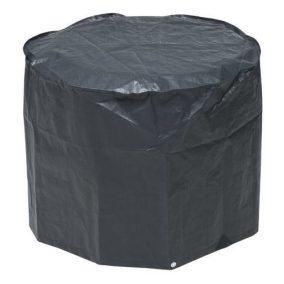 Kerek grillsütő takaró, grafit szürke, tartós és időjárásálló.