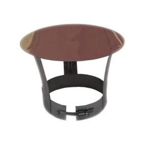 Rozsdamentes kémény esővédő 100 mm átmérővel, megbízható védelem az eső és nedvesség ellen a hosszú távú hatékonyságért.