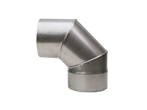 Kéménybélés könyökidom, 110 mm, 60 fok, nagyobb szögű irányváltoztatás.