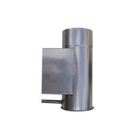 Tisztító idom és kondenz edény saválló,rozsdamentes anyagból 0,8 mm anyagvastagság