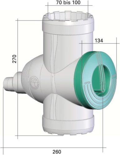 Esőlopó 3P INOX szűrővel, szürke