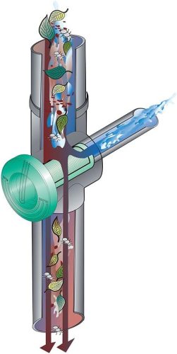 Esőlopó 3P INOX szűrővel, szürke
