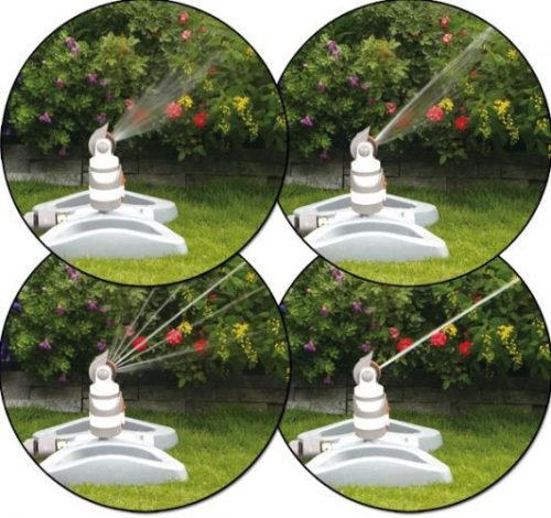 Bradas locsoló és öntöző, forgó, 4 funkciós, sokoldalú használat.