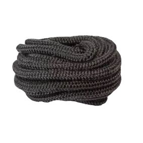 Szürke tömítőzsinór, 4 méter hosszú és 8 mm átmérőjű, kandallók és kályhák hatékony tömítéséhez.