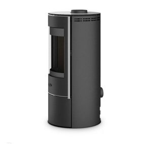 Modern, kerek formájú Rondale Stahl kandalló, amely egyedi megjelenést biztosít bármely enteriőrben