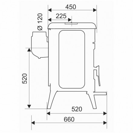 Tartós öntöttvas Amity 3N kandalló, amely hosszú élettartamot és megbízható működést garantál.