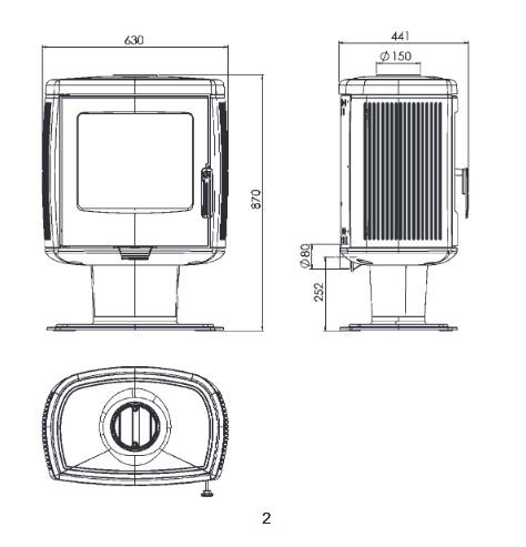 Plamen Roberto Modern Öntöttvas Kandalló