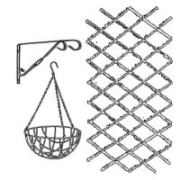 Virágtartók, futtatórácsok